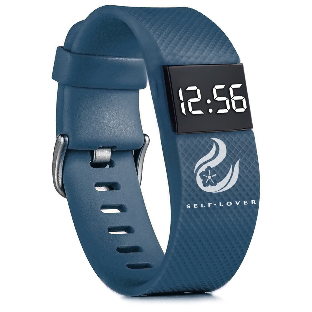 Reloj sencillo con anillo de mano Para Mujer, pulsera electrónica de deportiva Led, Reloj Deportivo Para hombre, ,: Azul