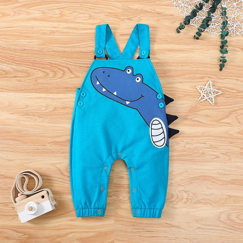 Zomer Baby Meisje Jongen Cartoon Animal Print Bretels Broek Kinderen Overalls Cartoon Dinosaurus Overalls Ins