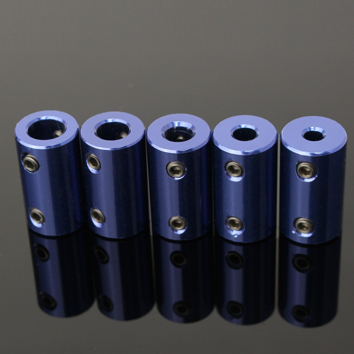 1 stk. blå aluminiumslegering motorakselkobling 4/5/6/8mm koblinger stålstålkobling drevmotorforlængelsesaksel