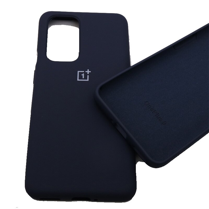 Original OnePlus 9 9pro Case Liquid Silicon Back Cover One Plus 9 9 pro Soft Case Shockproof Full Protectiver Case: For Oneplus 9 pro / Dark blue