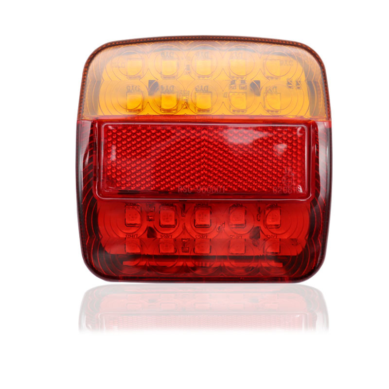 2 sztuk 12V-24V ciężarówka z przyczepą karawana 26 doprowadziło Taillight skręcać wskaźnik sygnału hamulca zatrzymać lampa tylna rewers z numer rejestracyjny światła