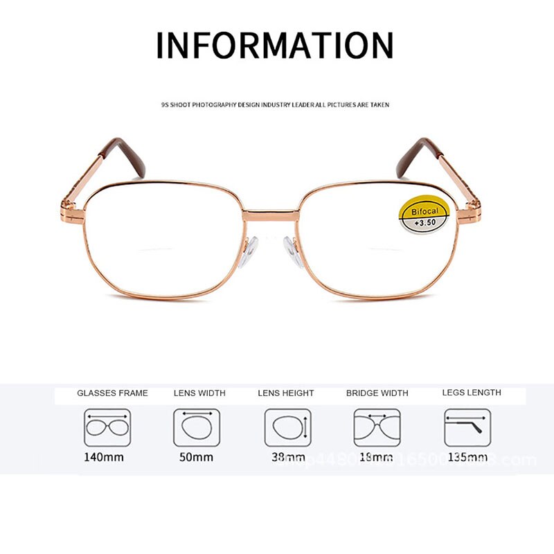 Ahora-gafas de sol marrones bifocales para hombre y mujer, lentes de aleación para leer, hipermetropía, negocios, + 1,0 + 1,5 + 2,0 + 2,5 + 3,0 + 3,5 + 4,0