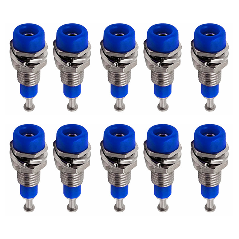 10 STKS 2 MM Banaan Socket Binding Post Moer Banaanstekker Jack Elektrische Connector Terminal Testgat: Rood