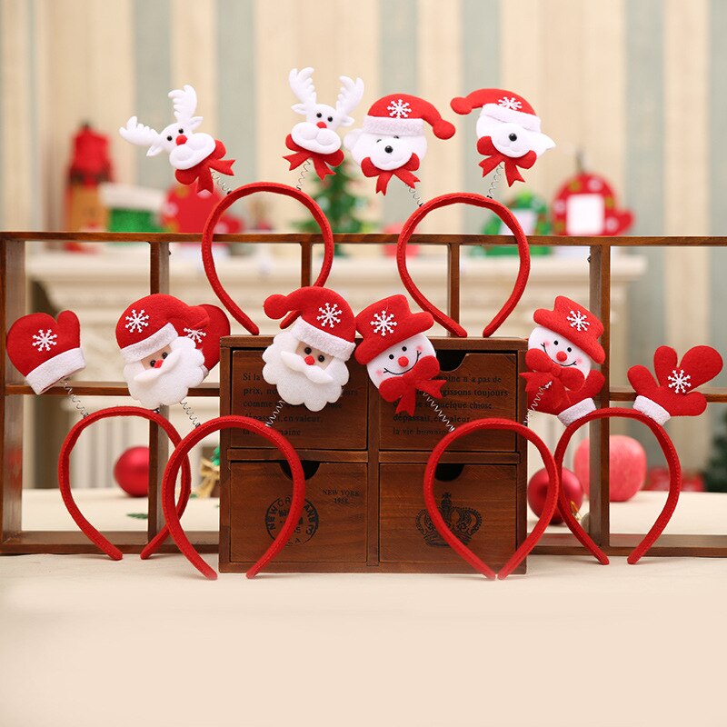 Kerst Hoofdbanden Kerstman Boom Elanden Gewei Hoofdband Kids Adult Hoofddeksels Rendieren Ornamenten Kerstversiering Partij Cosplay