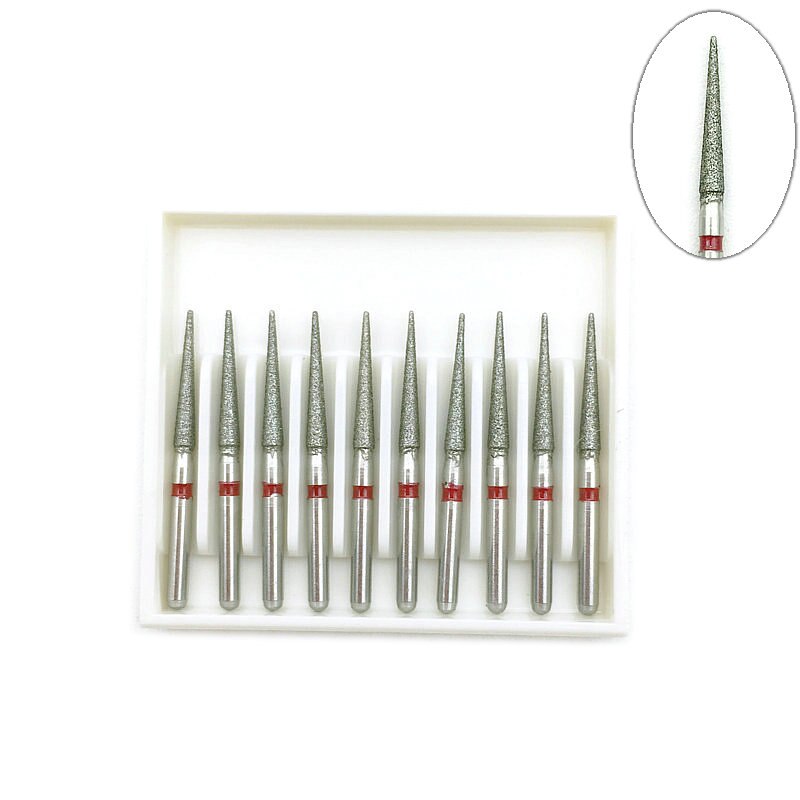 10 Stuks Fg Dental Diamond Burs Boor Dia-Boren Voor Hoge Snelheid Handstuk Fijne 1.6 Mm Tandarts Gereedschap TC-11F