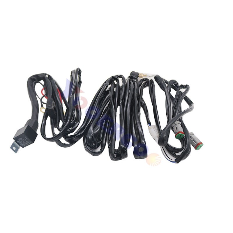 HID Wiring Harness LED HID Work Driving Light Wiring Harness Kit Fog Spot Work Light 2.5m Length 12V 40A Switch Relay