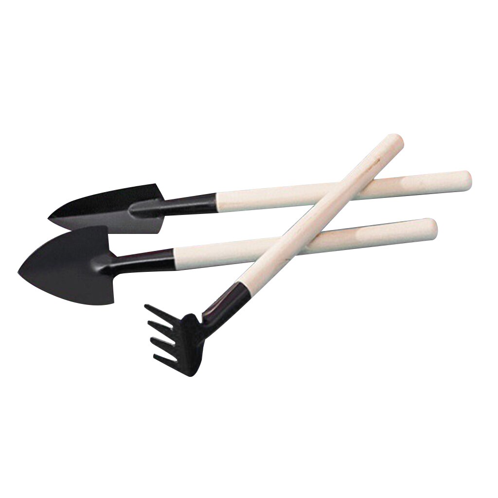 3pcs Garden Plant Tools Mini Planting Succulent Garden Tools with Wood Handle