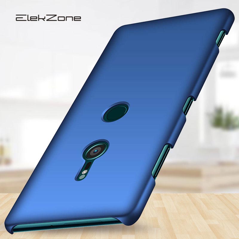 Funda trasera para Sony Xperia XZ3 XZ2 XZ1 XZ4 XZ Premium Hard PC Matte Skin Protective Bag para Sony Xperia XZ1 XZ2 Compact: plástico / Azul