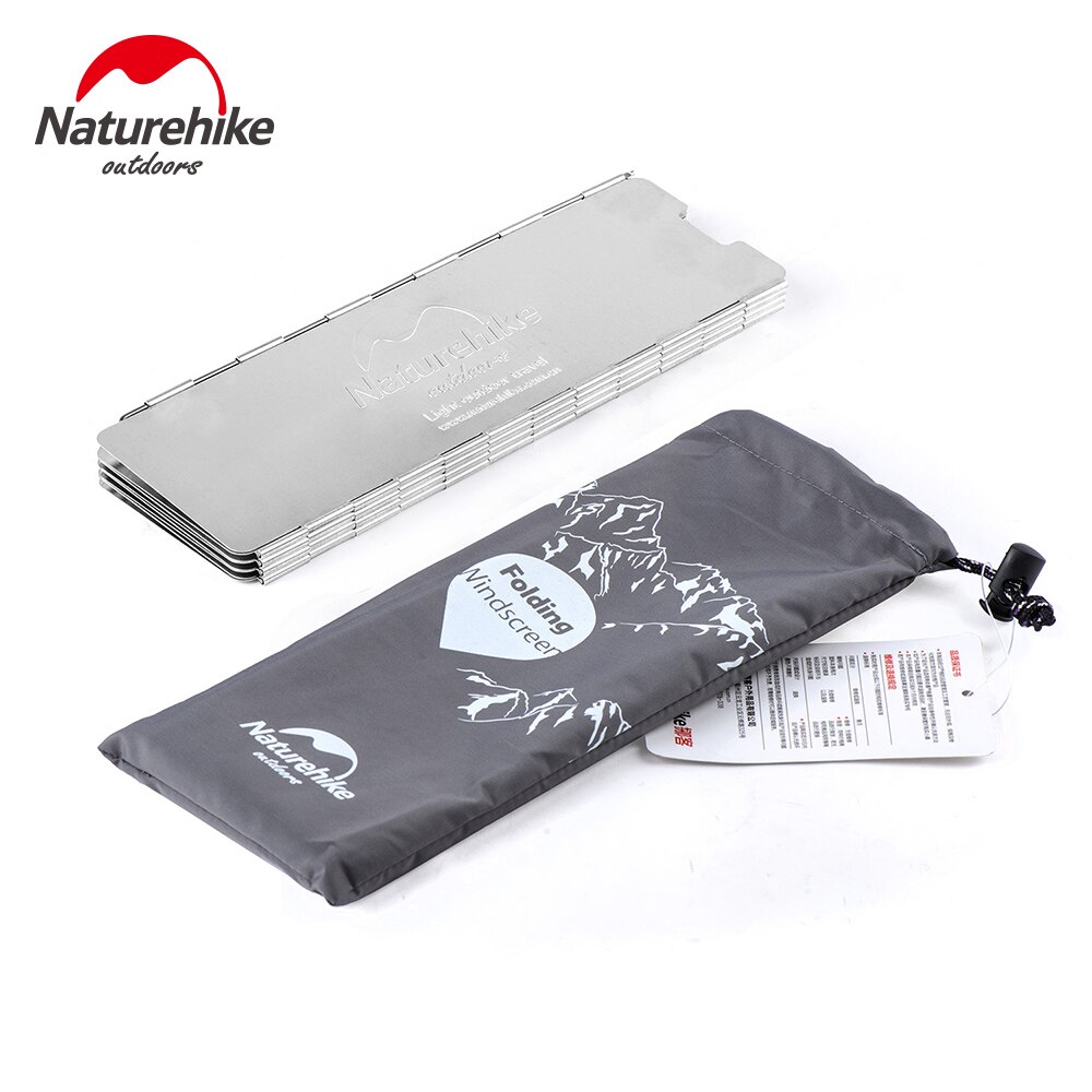 Naturhike Ultralight Outdoor 8 Plates Folding Windshield Aluminum Alloy Wind Shield Windproof Windscreen Cooking Accessories