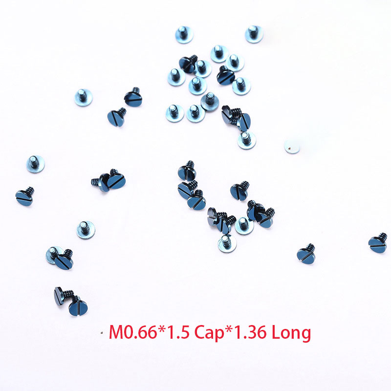 Blå skrue  m0.7*1.5 hetter *1.4mm lange mekaniske urverk tilbehør til klokker, reparasjonsdeler, ettermarkedsutskiftninger