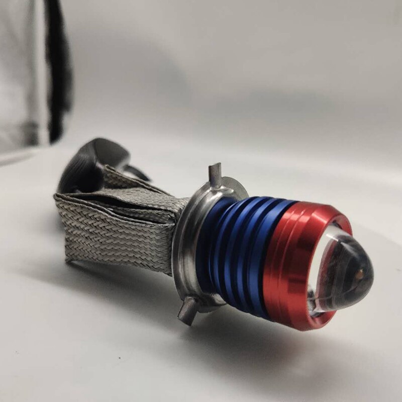 HID Projector Retrofit Headlight Lens Angel Eyes Motorcycle Headlight Bulbs LED Projector Lens DIY H4 Universal