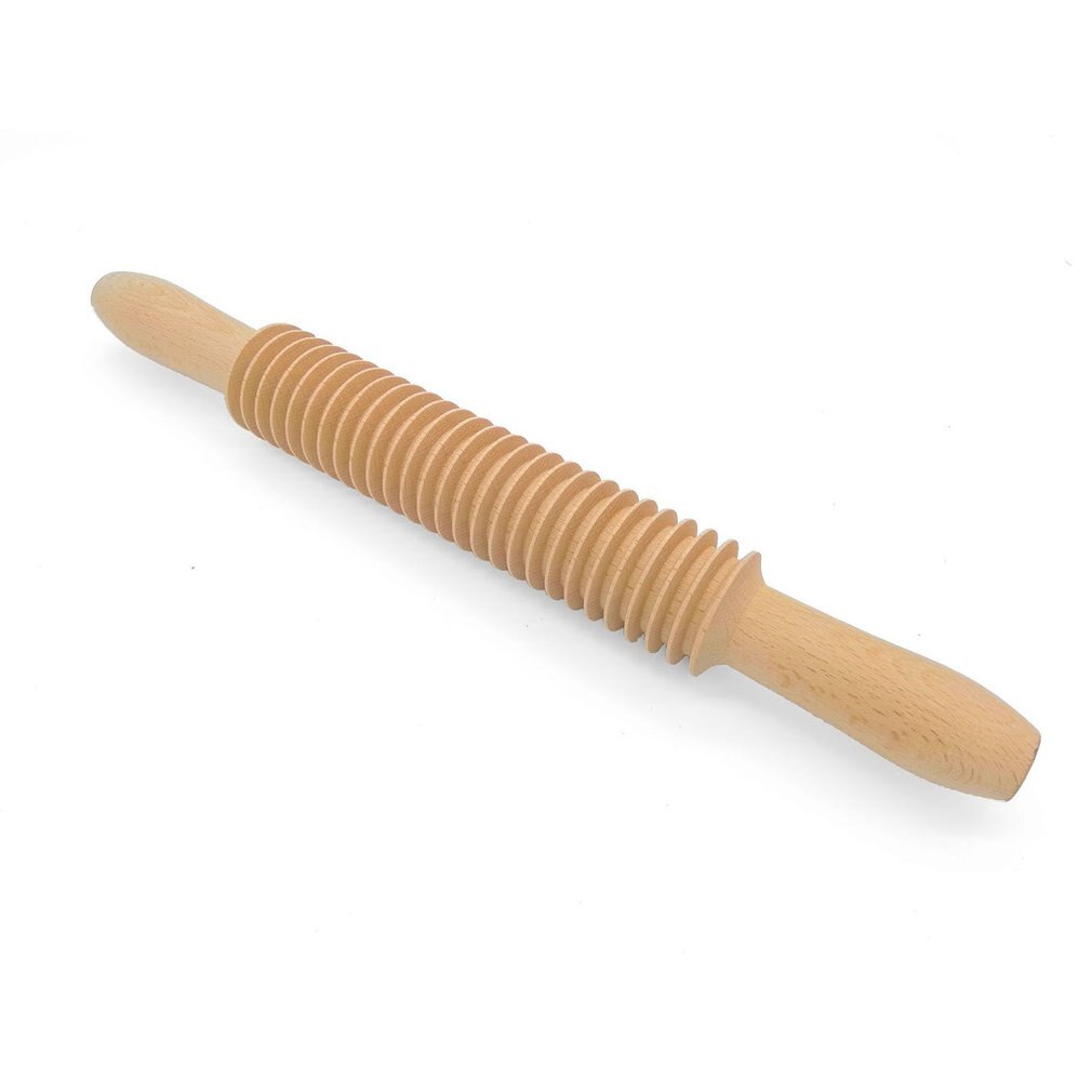 1 Pcs Beuken Schroefdraad Rolling Pin Spaghetti Stok Noodle Cutter Gedessineerde Noodle Stok Schroef Rolling Pin