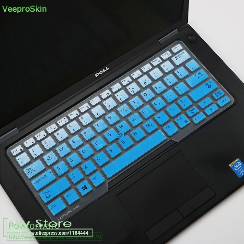 For Dell Latitude 7490 3340 E3340 E5450 E5470 E7450 14 inch Laptop Notgebook Keyboard Cover Protector Skin: fadeblue