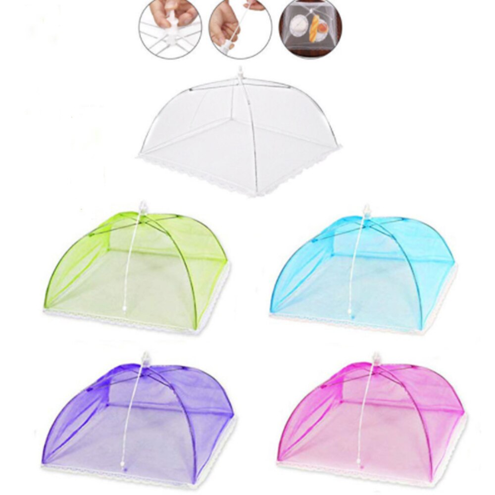 Cubiertas plegables de malla para comida, carpa antimoscas para cocina, mosquitera, paraguas, Picnic, protección para platos, accesorios de cocina, el más