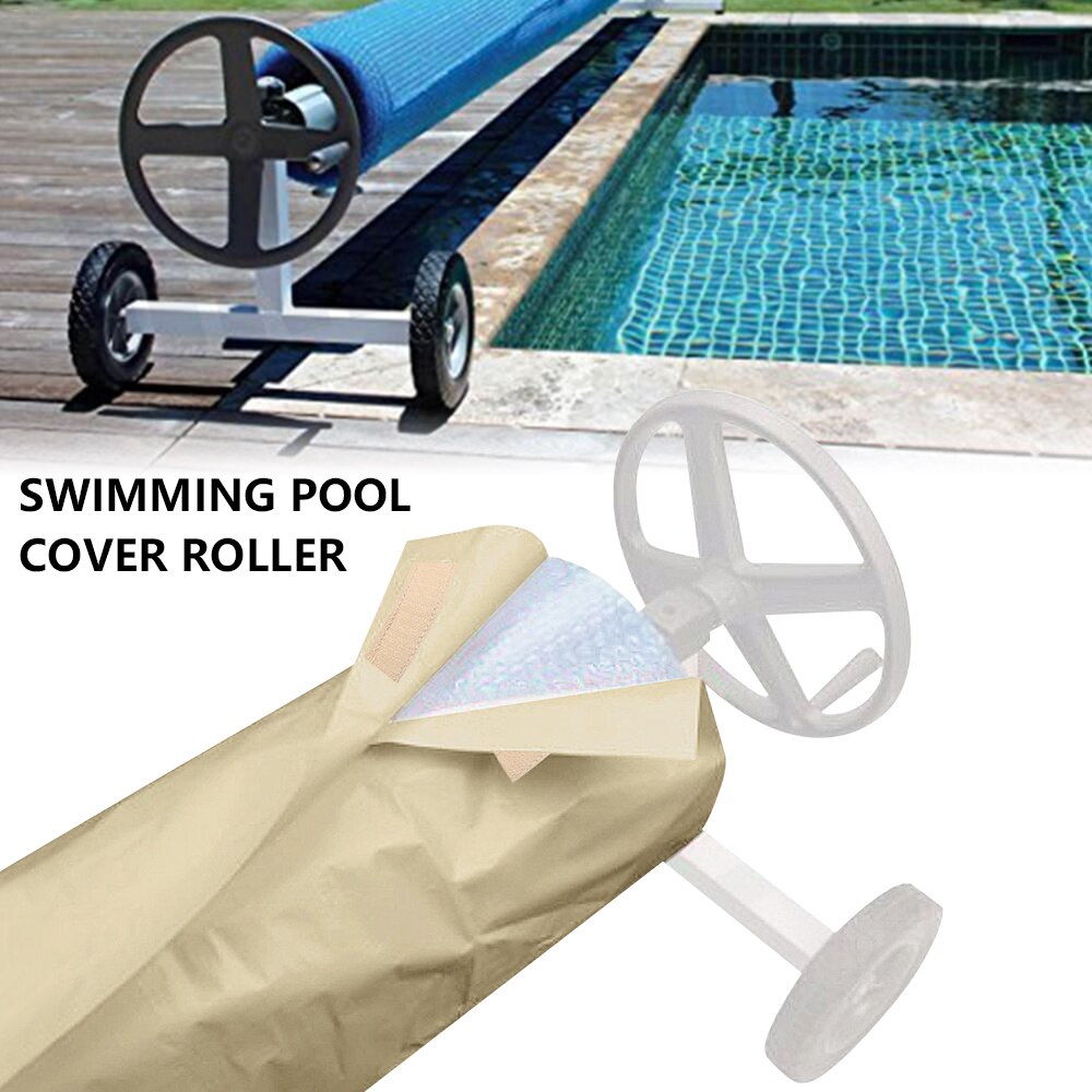 Catazer Swimming Pool Cover Outdoor Dustproof Waterproof UV Protective Pool Solar Roller Reel Cover Solar Blanket Swimming Tool