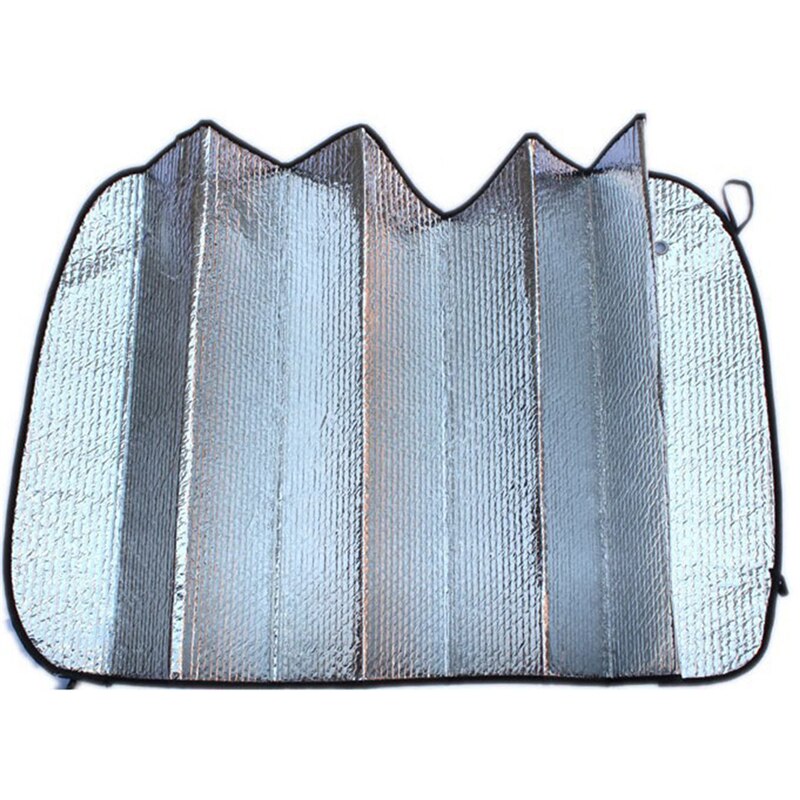 Bil forrude solskærm reflektor anti uv beskyttelsesskærm aluminiumsfolie solskærm dækblok 130*60cm auto biltilbehør