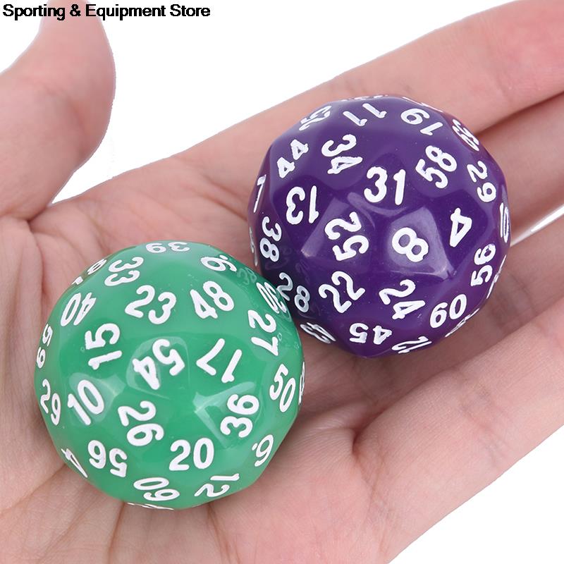 1Pcs 60 Face Dice For Game Polyhedral D60 Multi Sided Acrylic Dice For TRPG Game Lovers