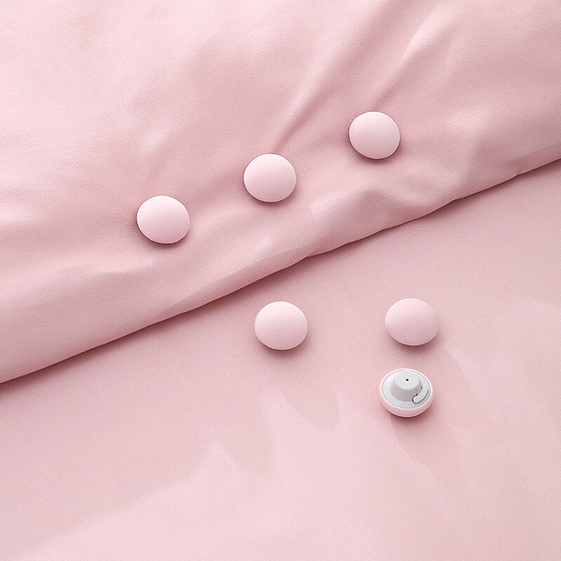 Housse de couette antidérapante, 4 pièces, attache de couverture de lit, drap de couette, fixateur en plastique, accessoires de vêtement: 4pcs pink
