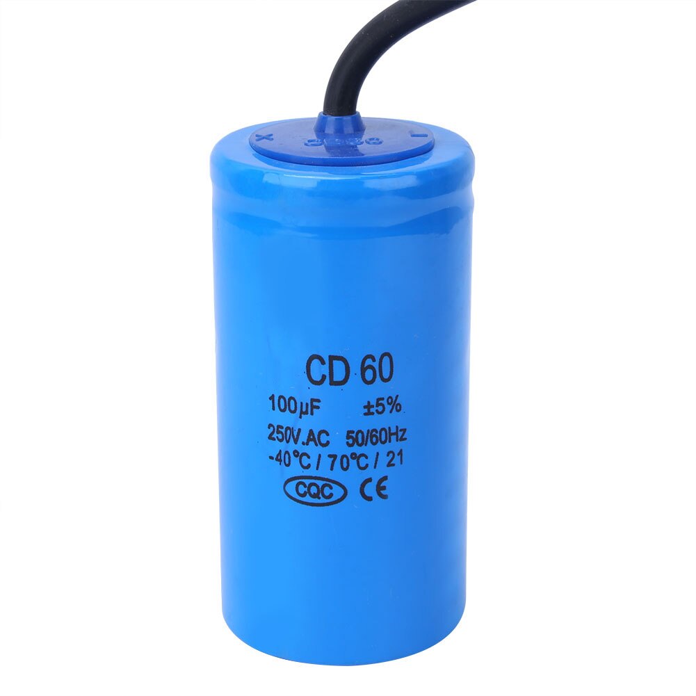 Componente eletrônico à prova de explosão do capacitor de comutação cd60 250 v 100uf para refrigeradores