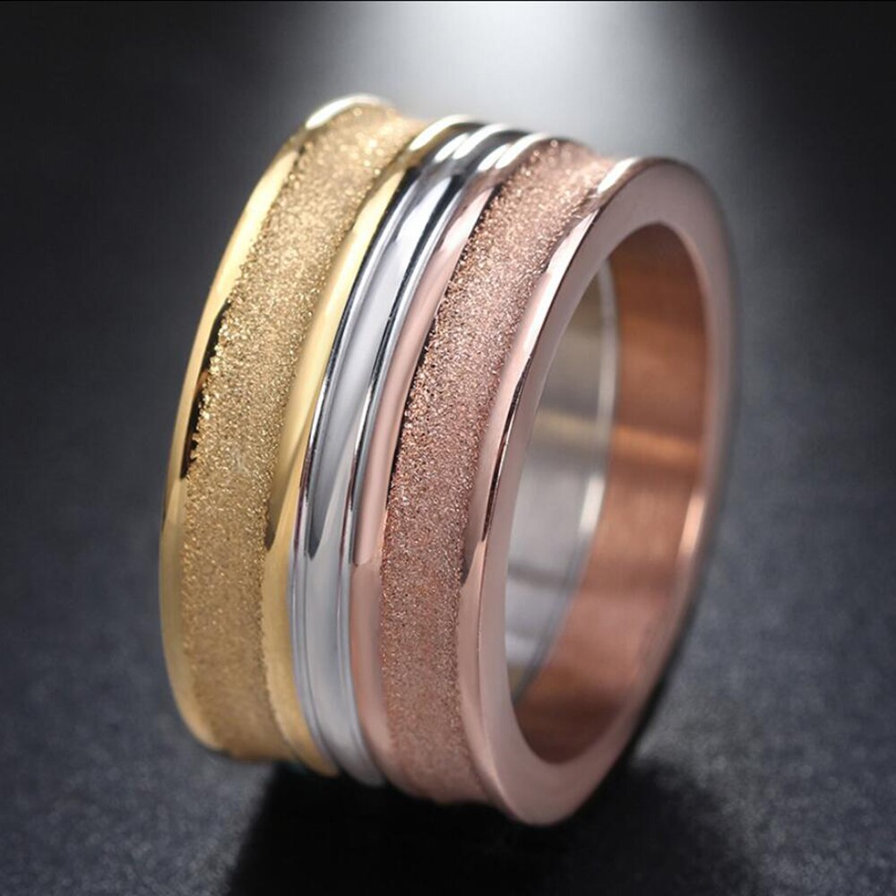 NIBA Multicolor Stainless Steel Women Jewelry Ring Engagement Ring for Women men