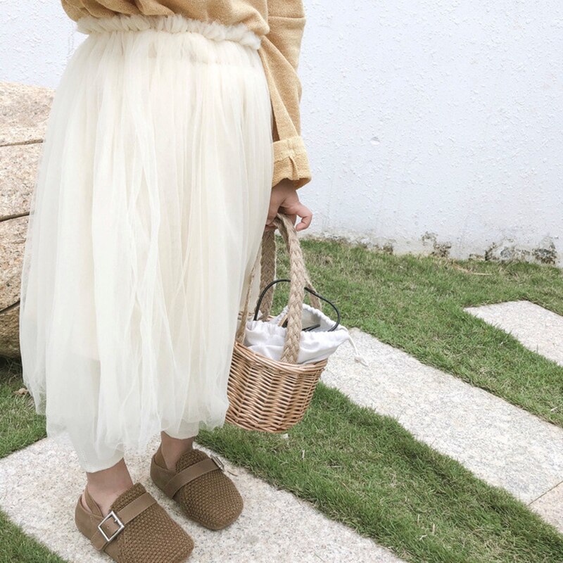 Bebis kläder höst rosa mesh tutu kjol barn prinsessor tjejer tyll kjol pettiskirt födelsedagsfest kawaii kjolar 1-8y