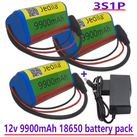 .12V.9900 mAh.3S1P.Batterie Au Lithium.18650.Batterie Au Lithium Pack Schutz vor wiederaufladbar.1A Ladegerät.