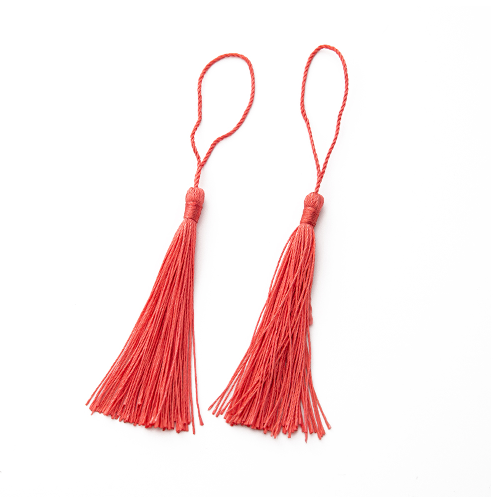20 unids/lote marcapáginas flecos de borlas para colgantes hechos a mano DIY llavero artesanías accesorios para hacer joyas dijes suministros de Material: Azul cielo
