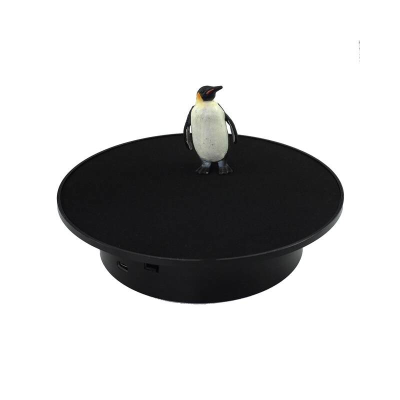 Intelligent Electric Rotating Display Stand Turntable Mirror Turntable Photography Table Props Battery/USB Power Jewelry Holder: Black Black