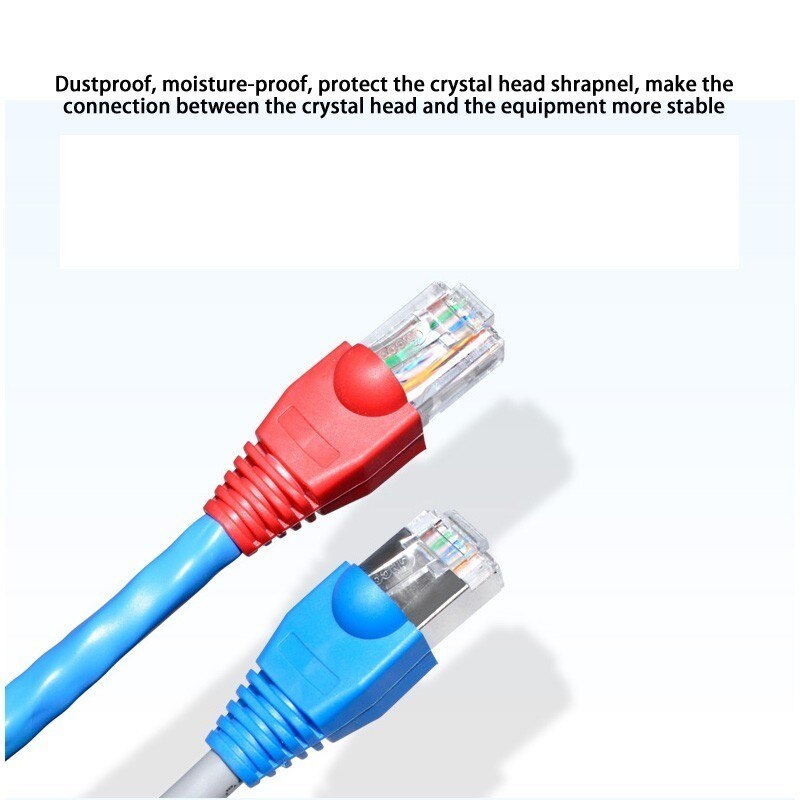 Multi-color CAT5e crystal head sheath ethernet cable protective case Network plug Socket boot cap SLEEVE RJ45 Connector Jacket