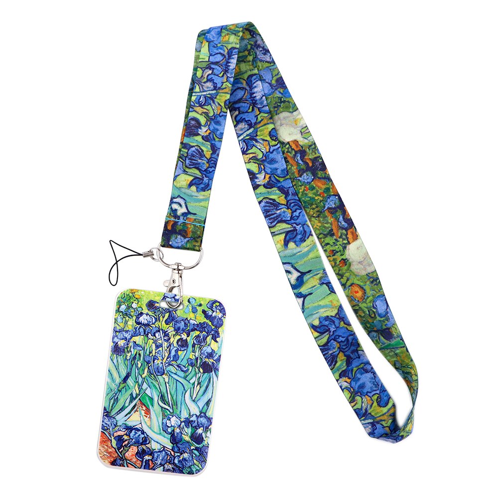 CB896 Kersenbloesems Mode Bloemen Lanyard Credit Card Id Houder Tas Student Vrouwen Bank Bus Visitekaartje Cover Badge