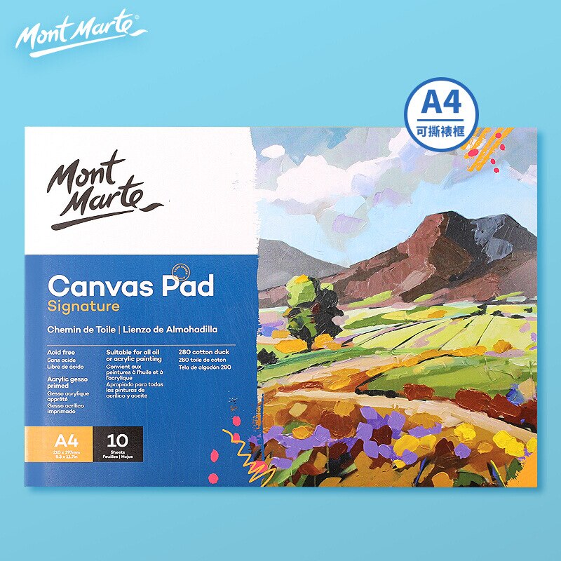 100% Cotton Oil Painting Book 10 Sheets 280g/m2 Beginner oil painting practice canvas Acrylic paint canvas book