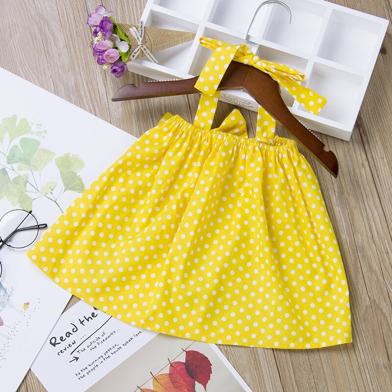 Sommer Nette Kleinkind Baby Mädchen Polka Punkt Weste Ärmellose Halfter Spitze-hoch Panzer Spitzen Baby Mädchen Baumwolle Kleidung Bogen Panzer 6-24 M