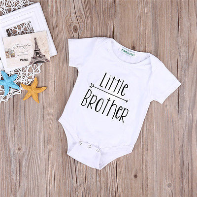 Broertje Baby Boy Romper Bodysuit Grote Broer T-Shirt Tops Bijpassende Outfit Korte Mouw O-hals