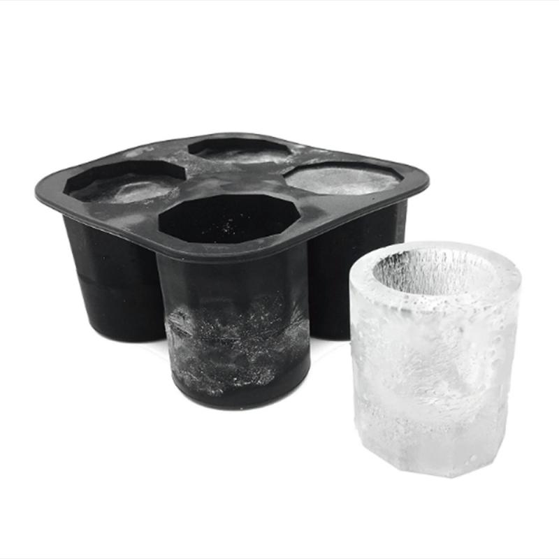 Einfrieren Schimmel Bar Bär Werkzeug cool 4 Tasse bilden Gummi Schützen Eiswürfel Schuss Glas Heiße Neue Bar Party Trinken Eis Tablett Coole bilden Eis
