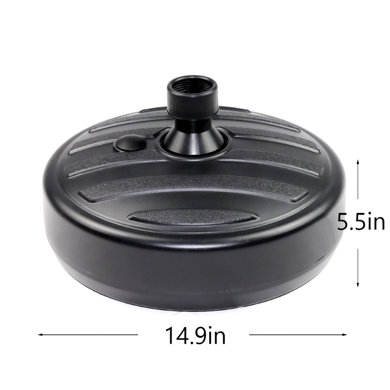 Umbrella Base Outdoor Garden Beach Parasol Umbrella Base Stand With Water Or Sand Fill Black