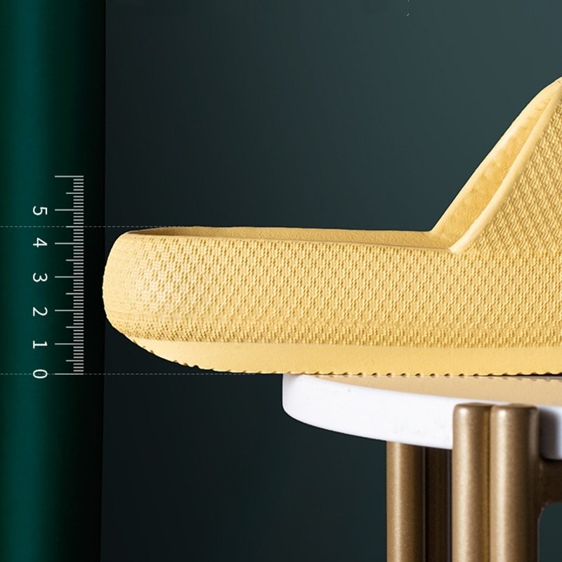 Thick Sole Home Women Slippers 4.5cm Heel Ladies Platform Flat Shoes Non-slip Living Room Indoor Slides Women Slippers
