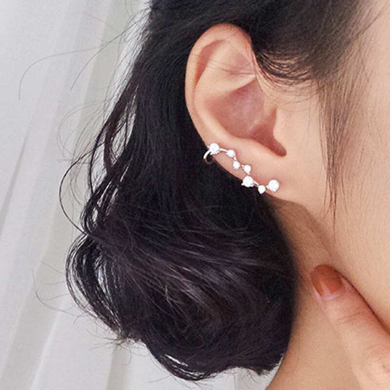 Pendientes de tuerca con forma de estrella para mujer, aretes de Zirconia blanca brillante, exquisita perla geométrica cuadrada de estrella, joyería de
