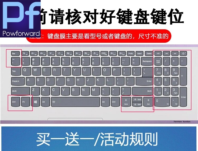 Laptop Keyboard Cover for Lenovo IdeaPad 520 720 15.6-inch - Ultra-thin Silicone Skin