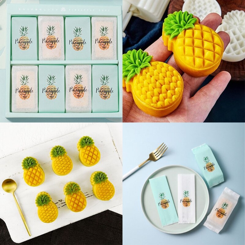 50pcs Pineapple Crisp Packaging Bags Food Baking Machine Sealing Bags Cake Biscuit Candy Packaging Bags