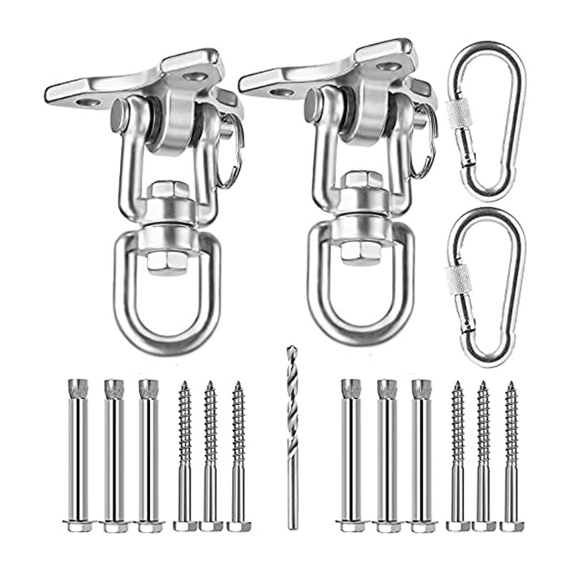 Gancio Per Soffitto In Acciaio Inox - Supporto Fino A 450kg, Rotazione 360°, Per Sacco Da Boxe, Amaca, Altalena - Foto 11
