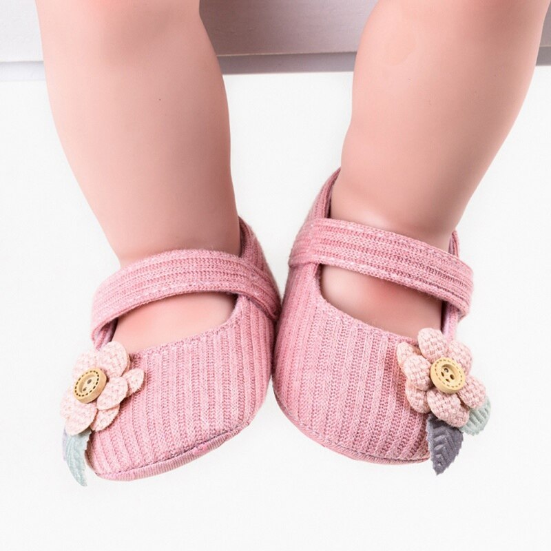 Baby Girl First Walkers Soft Sole Floral Decor Anti-slip Baby Girl Cotton Sandals Casual Shoes Toddler Toddler Shoes