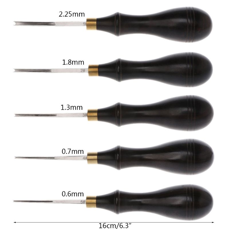 Edge Blade Ebony Handle DIY Leathercraft Edger Trimming Tool Beveling Skiving Cutting Tool Edge Beveller Steel Leather