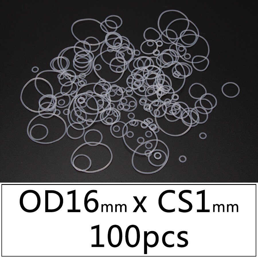 100 stück vmq silikon-dichtungsringe, weiße dichtungsringe, unterlegscheiben  s97  od 6mm-30mm cs 1mm diy-zubehörteile: Bg16 x 1 x 100