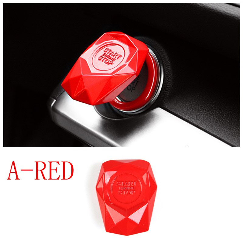 Botón de arranque de motor de coche para parada de coche, reemplazo del interruptor de cubierta para Alfa Romeo 159 147 156 166 GT Mito Acura MDX RDX TSX Fiat 500 Punto Stilo: A-red
