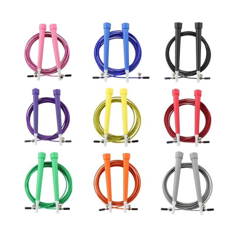Adjustable Speed Jump Rope Steel Wire Skipping Skip Fitness Crossfit Exercise Workout 3 Meters Home Gym And Exercise Equipment