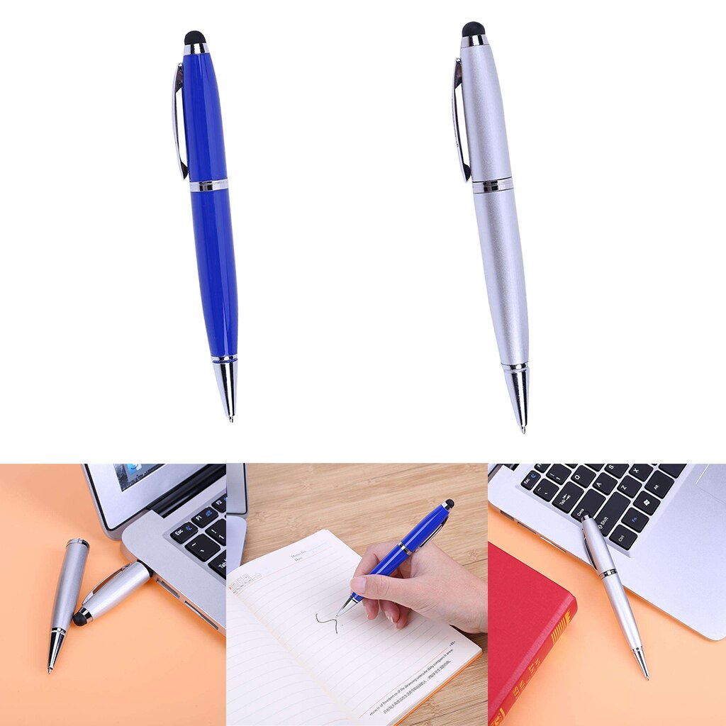 2 Stuks Usb Flash Drive, 8Gb En 16Gb 3 In 1 Multi-Functie Hoge Precisie Stylus Usb Memory Stick Stick Balpen pen