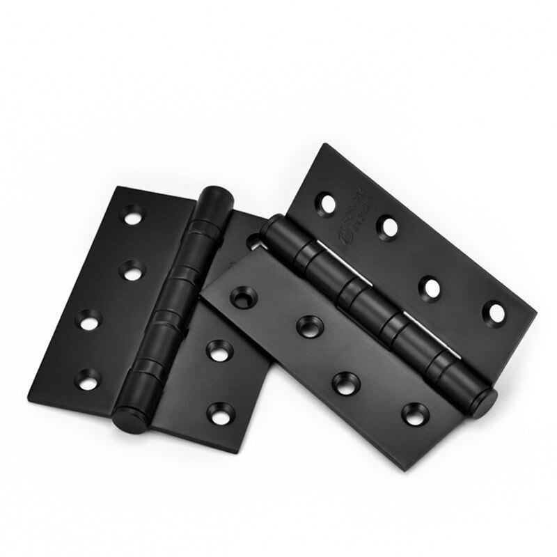 Bisagra antigua de acero inoxidable para puertas pesadas, accesorios de muebles, color negro, 4 pulgadas