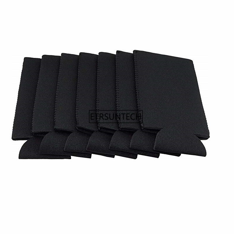 6/12PCS Black Neoprene Ultra Slim Can Sleeves Cooler Skinny Beer Can Covers For 12 oz Slim Red Bull Michelob Ultra White Claw