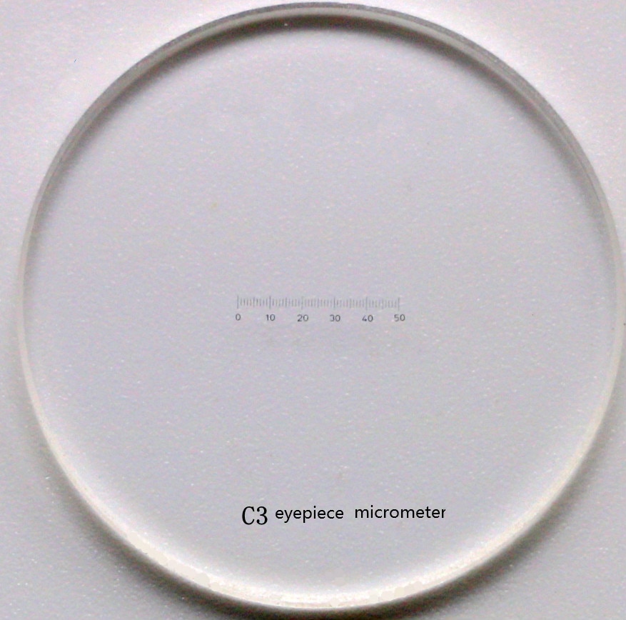 C3 DIV=0.1mm Eyepiece Graticule Measuring Glass Eyepiece Micrometer Ocular Reticle Microscopes Accessories