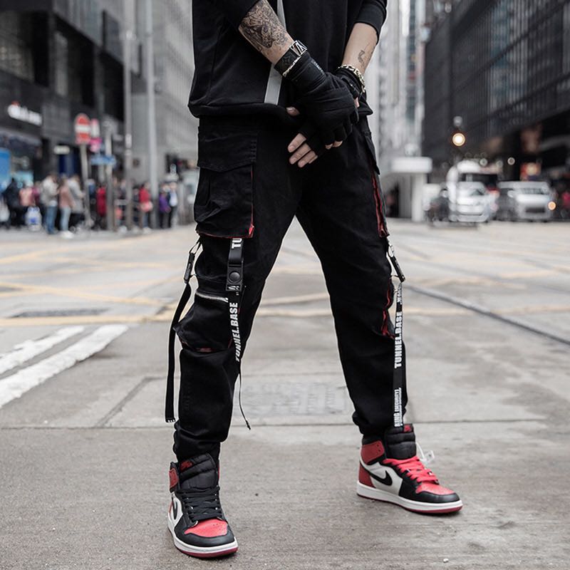 Mænds bukser joggebukser fragtbukser mænd fitness mænd hiphop kvinder sorte joggers bukser bukser mænd streetwear